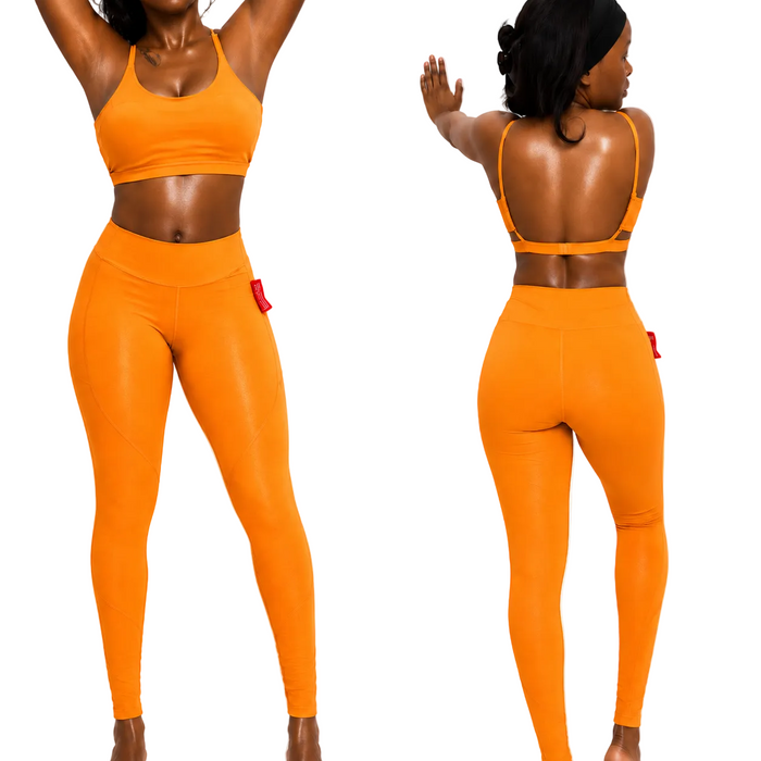 SculptFit Glow Activewear Set – Orange