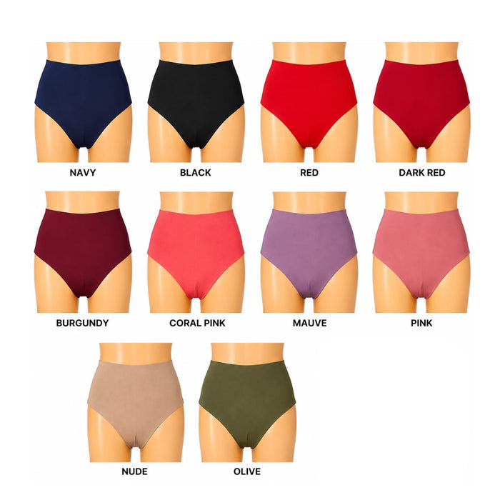 Seamless High-Waist Comfort Brief | Invisible Underwear Size Medium