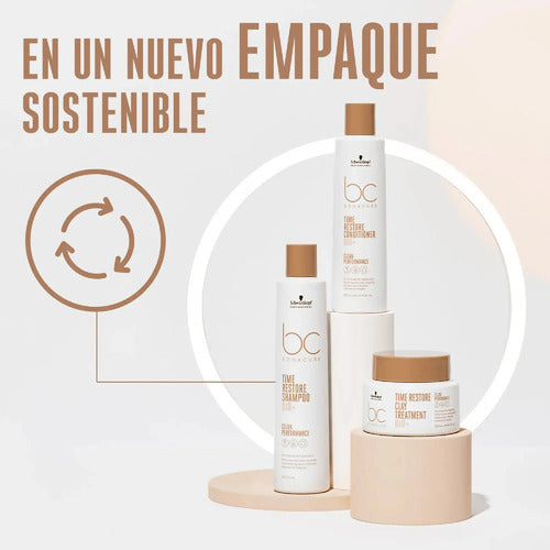Shampoo 1lt Y Mascara Arcilla Schwarzkopf Restore Q10