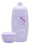 Shampoo Alfaparf Semi Di Lino Smooth 1000ml + Máscara 200ml Disciplina Capilar