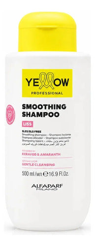 Shampoo Alisador Yellow Alfaparf Liss Para Control Del Frizz 500 Ml