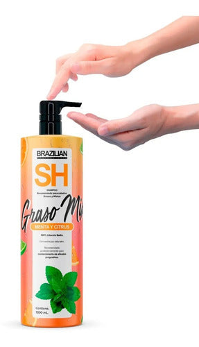 Shampoo Brazilian Para Cabellos Grasos Y Mixtos 1lt