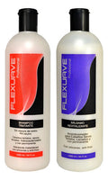 Shampoo Flexuave Tratante Sin Sal Y Bálsamo Revitalizante