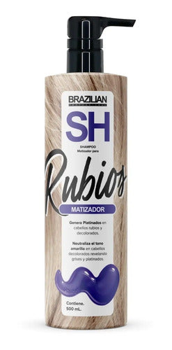 Shampoo Matizador Brazilian 500ml. Platinados, Neutralizador