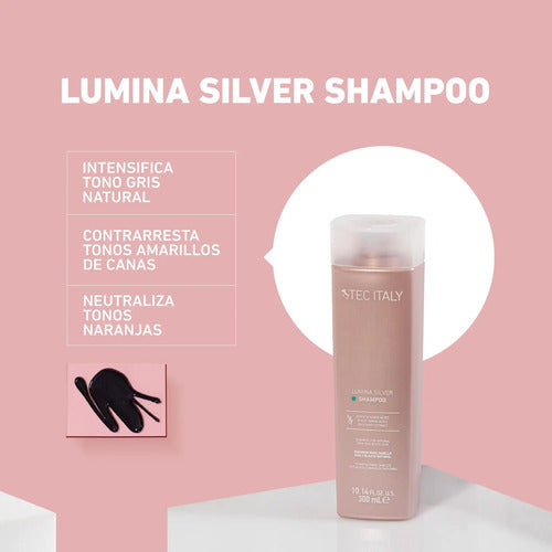 Shampoo Matizador Tec Italy Lumina 1l Rubios Y Canas