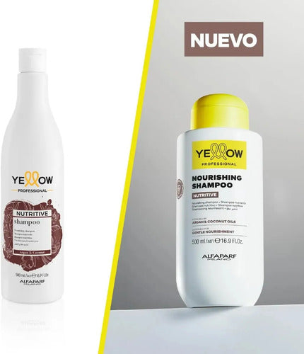 Shampoo Nutritivo Yellow Alfaparf Nutrive 500ml Para Cabello Reseco Con Vitalidad