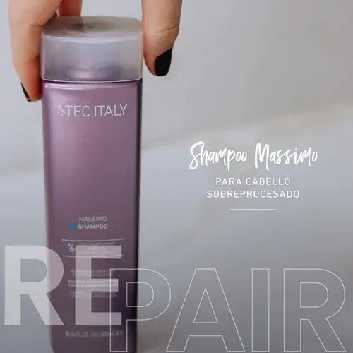 Shampoo Tec Italy Massimo 1l Reparación Profesional