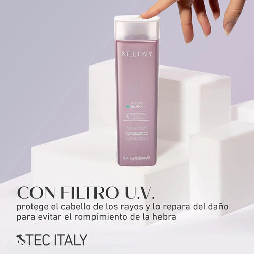 Shampoo Tec Italy Massimo 300ml Cabello Dañado