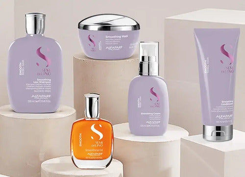 Shampoo Y Crema Alisadora Alfaparf Semi Di Lino Smooth
