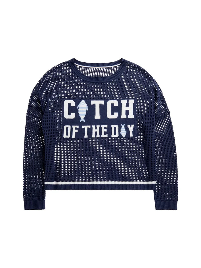 Shiraleah Marina Catch of The Day Mesh Sweater by Shiraleah