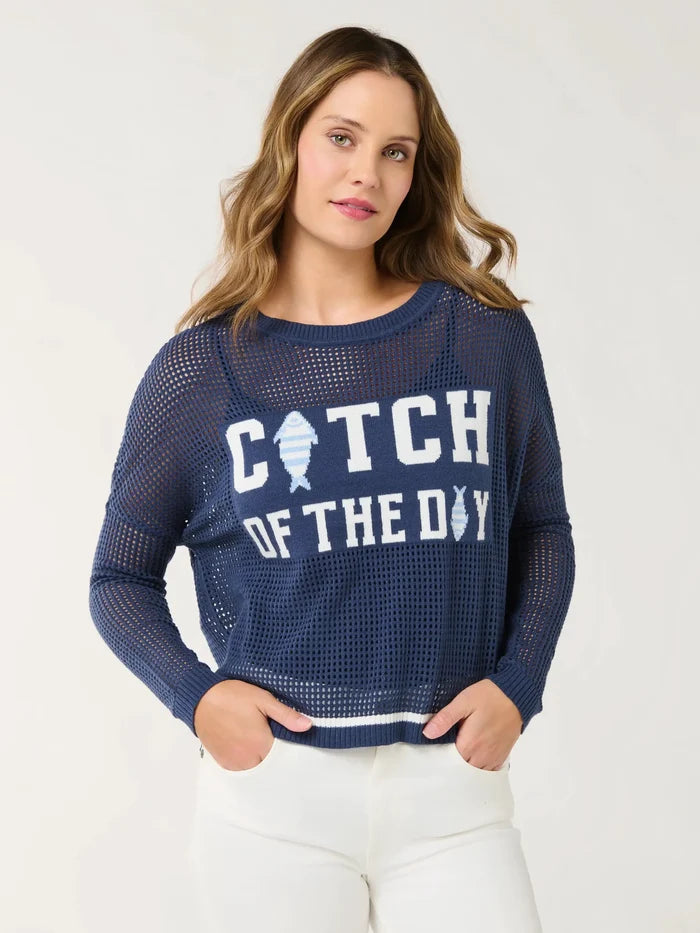 Shiraleah Marina Catch of The Day Mesh Sweater by Shiraleah