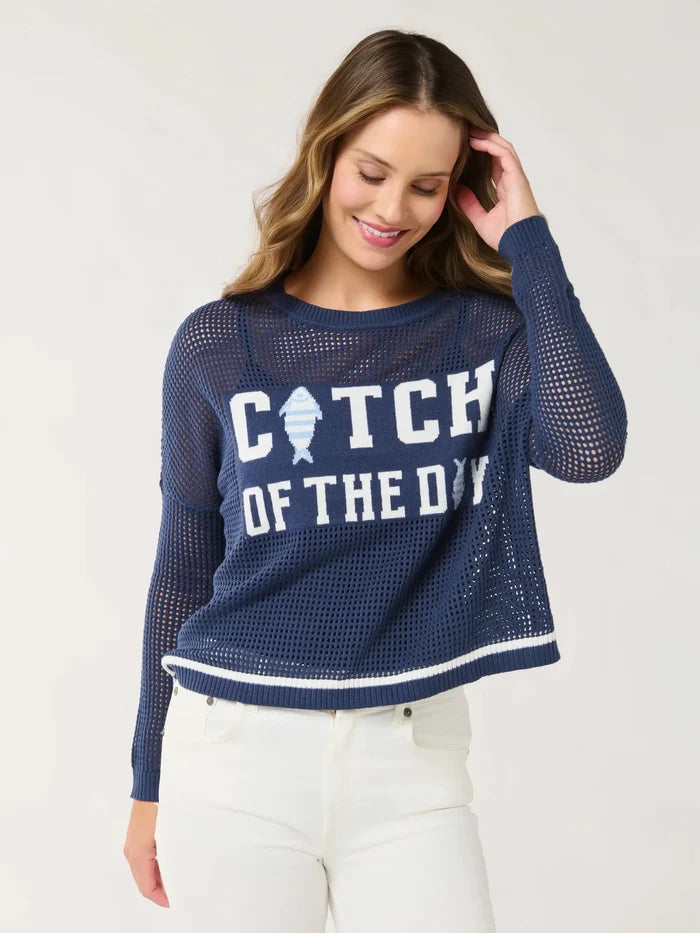 Shiraleah Marina Catch of The Day Mesh Sweater by Shiraleah
