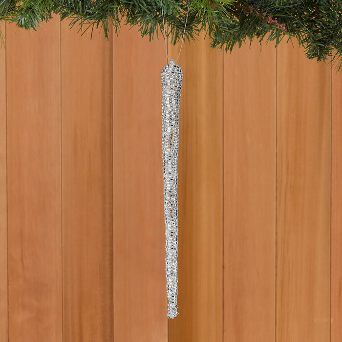 Silent Night Sparkling Rhinestone Icicle Ornament
