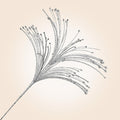 Silent Night Sparkling Silver Beaded Floral Spray, 26"