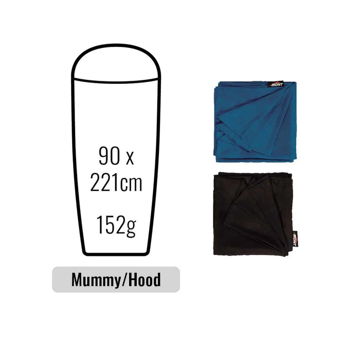 MONT Silk Inner Sheet Mummy/Hood Sleeping - Pillows and Accessories  Mountain Equipment