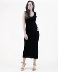 Sleeveless Knit Mesh Dress Black by Original USA