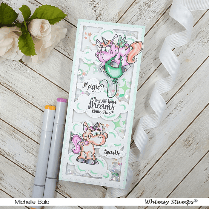 Slimline Clouds Die Set - Whimsy Stamps