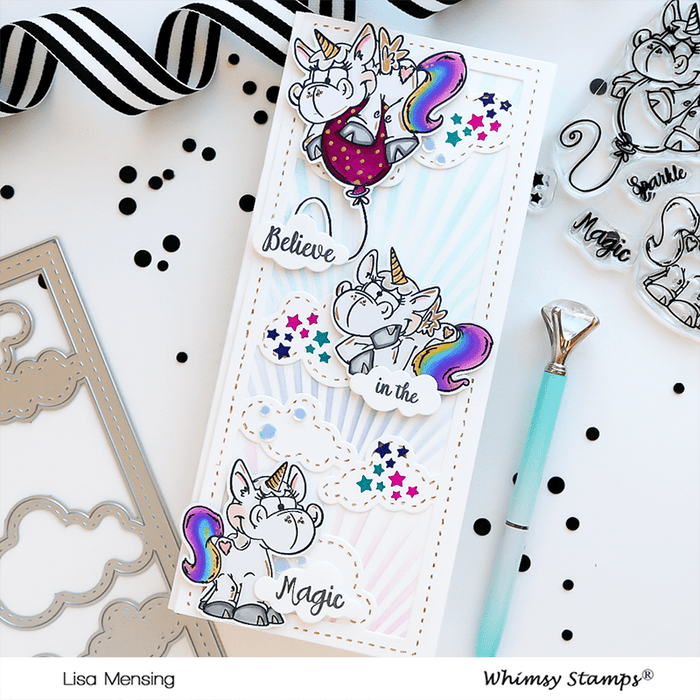 Slimline Clouds Die Set - Whimsy Stamps