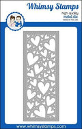 Slimline Hearts Background Die - Whimsy Stamps