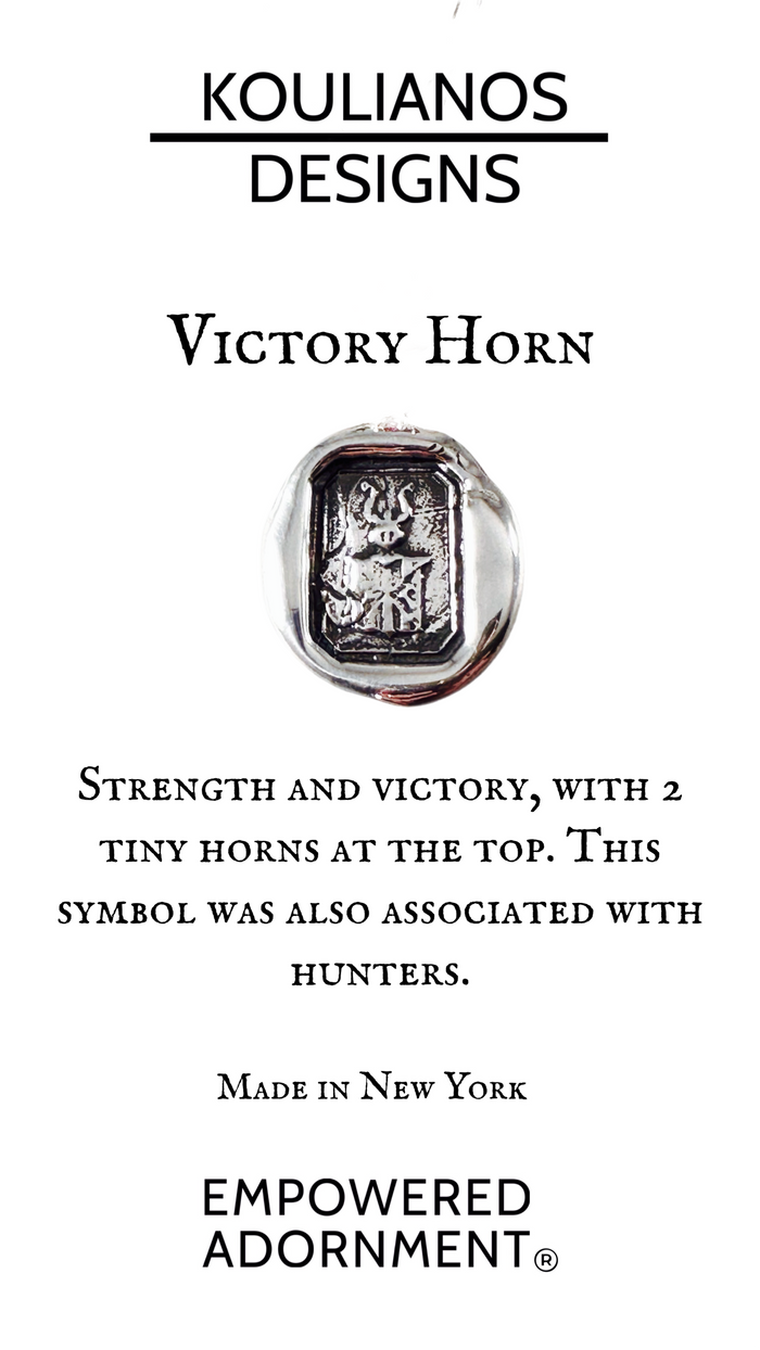Small Victory Horn Chrysoprase Necklace