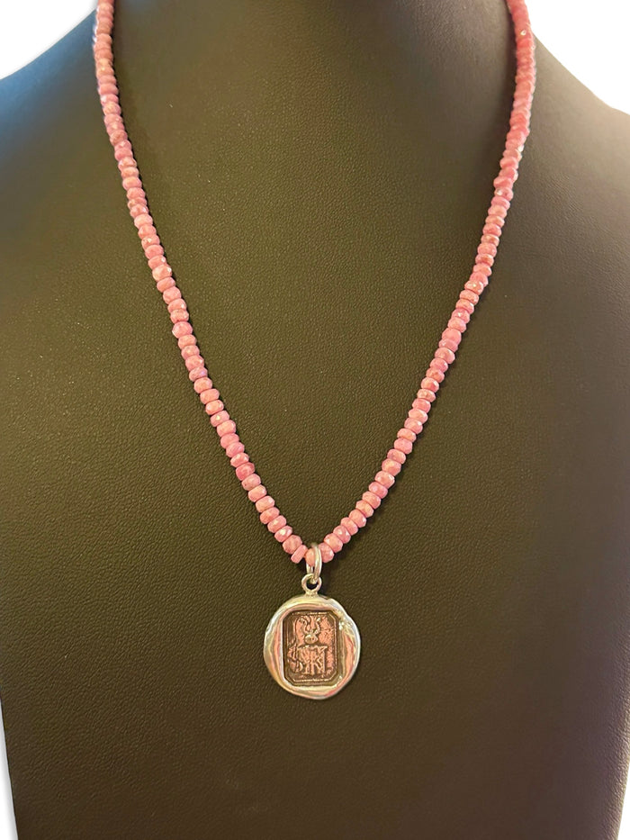 Small Victory Horn Peruvian Opal Necklace