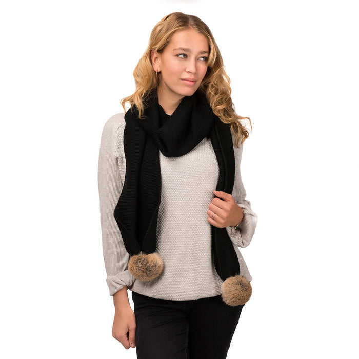 Sofia Scarf (Black/Natural) - Nuknuuk