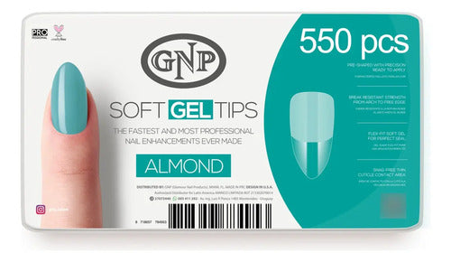 Soft Gel Tips Gnp + Lampara Led, Pegamento, Bond Y Nail Prep