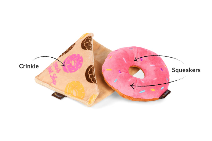 Sprinkle Donut Squeaky Dog Toy