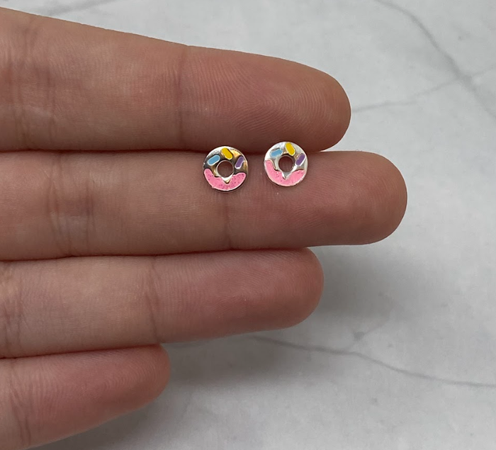 Sprinkle Donut Studs