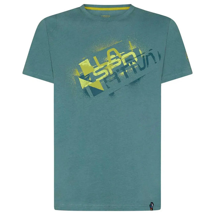 la sportiva mens square evo tee climbing clothing pine 1