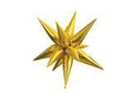 Starburst Gold 3D Foil Balloon - 40" in. - FestiUSA