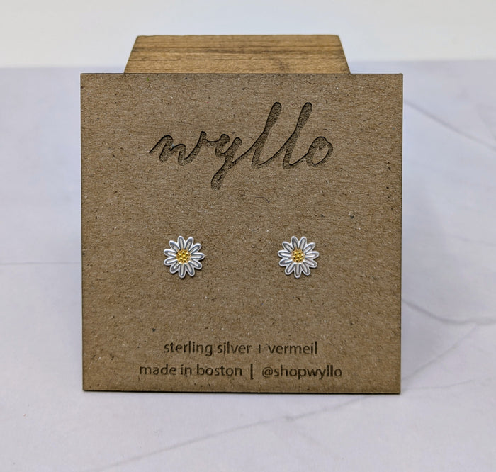 Sterling Silver Daisy Studs