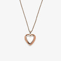 Stone Heart Locket Necklace