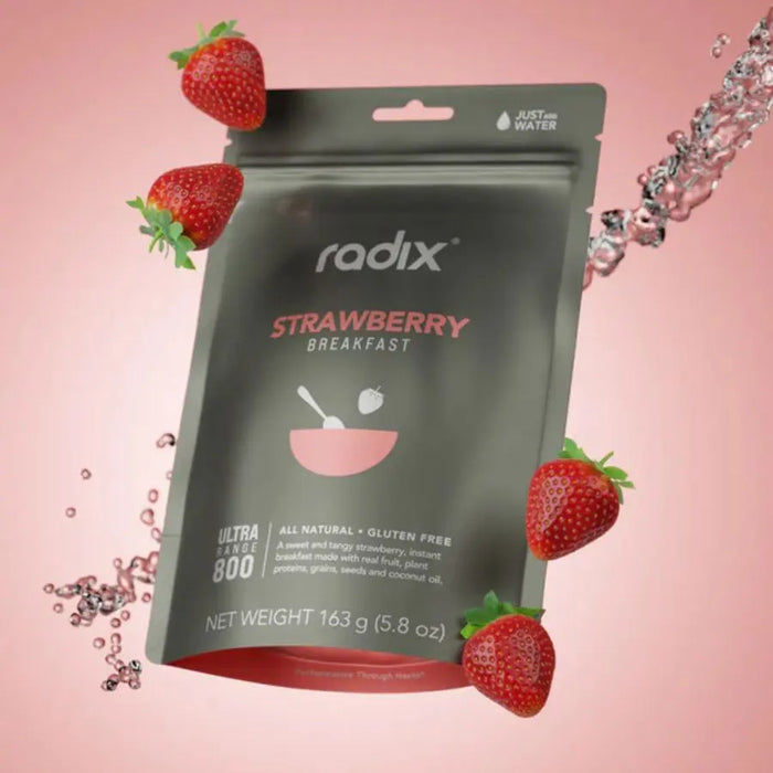 Radix Nutrition Strawberry - Plant-Based Breakfast Food - Camping Food  Mountain Equipment