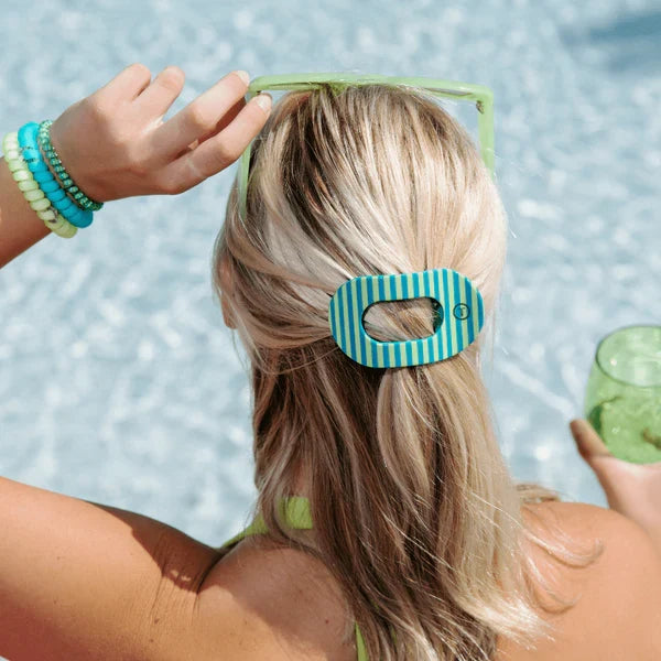 Teleties Flat Round Clip -Cabana Cutie