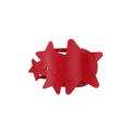 Teleties Shooting Star Flat Hair Clip -Red