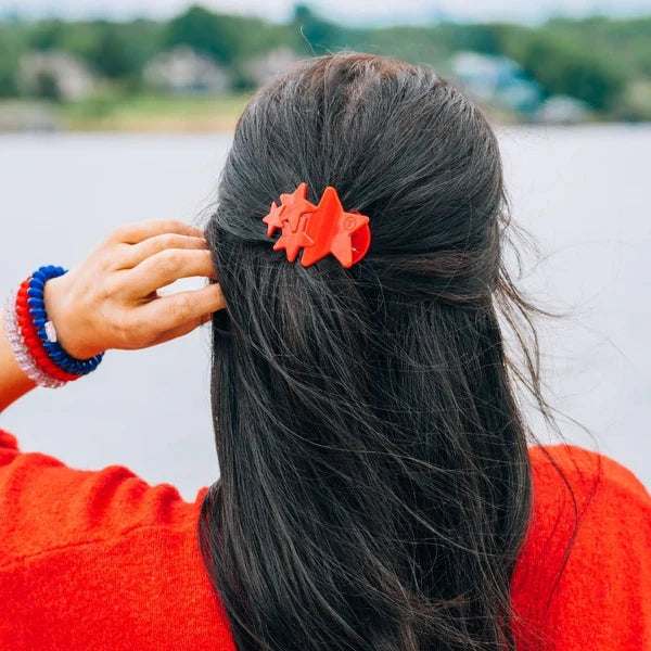 Teleties Shooting Star Flat Hair Clip -Red