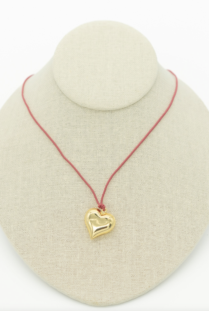 The OG Puffy Heart Necklace: Gold