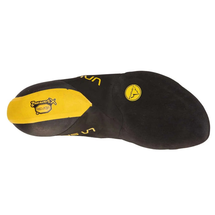 la sportiva theory rock climbing shoe black yellow 2