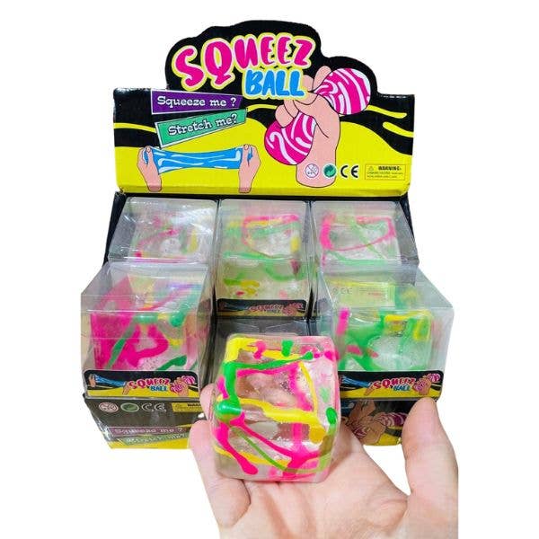 Tie Dye Cube Squishy Toy