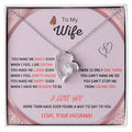 To My Beautiful Wife Necklace, Gift for Wife, Heart Pendant with Romantic Message 200201