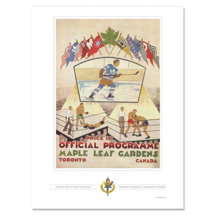 Toronto Maple Leafs Memorabilia-Boxing Face-off Program Cover Replica Print