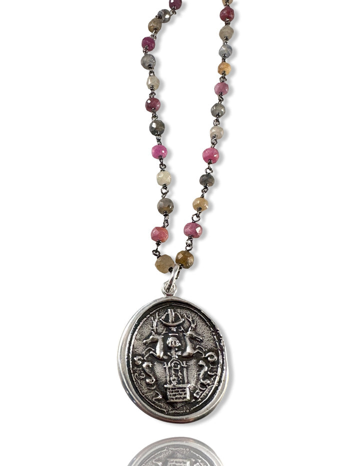 Tree of Life Sterling Gemstone Wrap Necklace