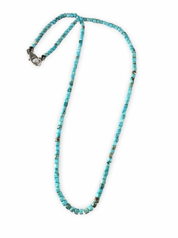 Turquoise Beaded Necklaces Round and Square Beads