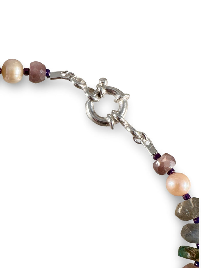 Turquoise Labradorite Mix Bead Necklace