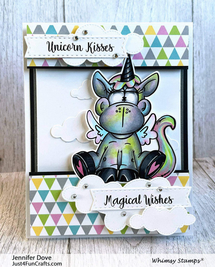 Unicorn Kisses Clear Stamps - Whimsy Stamps
