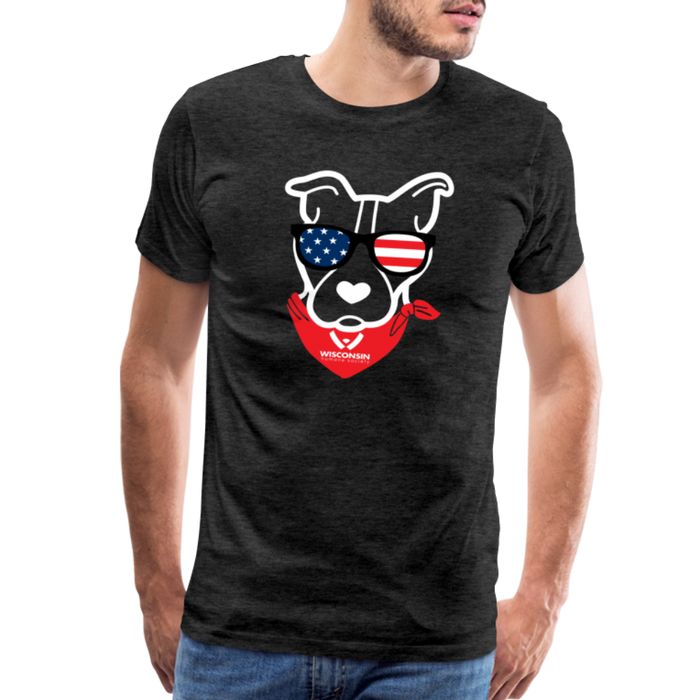 USA Dog Classic Premium T-Shirt - charcoal grey