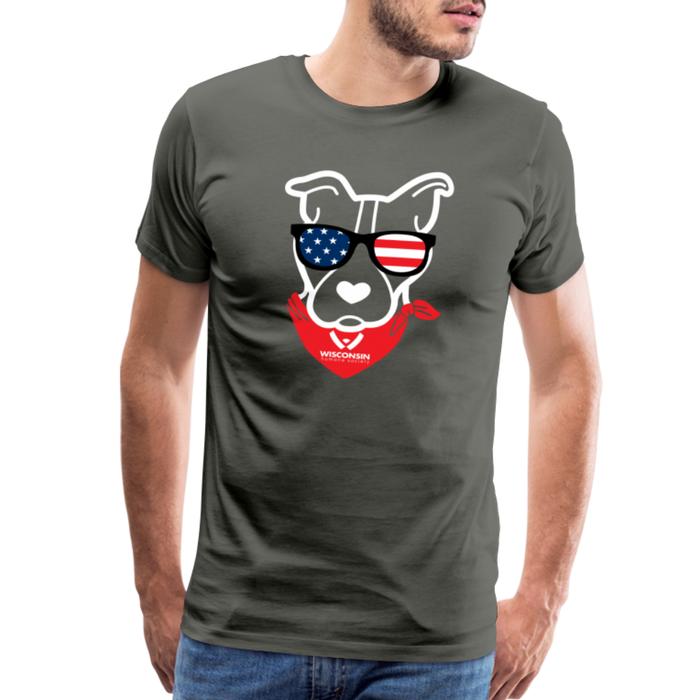 USA Dog Classic Premium T-Shirt - asphalt gray