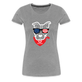 USA Dog Contoured Premium T-Shirt - heather gray