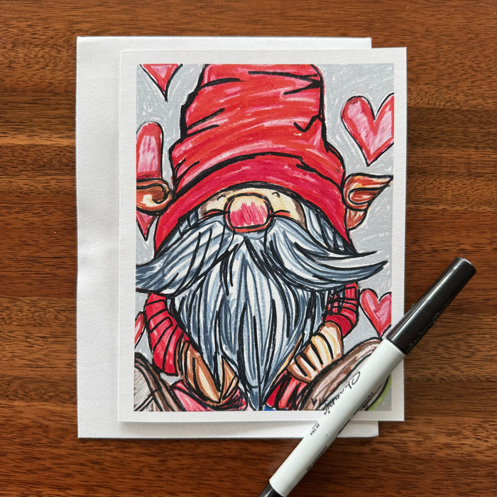 Valentine's Gnome - Greeting cards - Vichy's Art